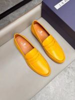 J.M.WESTON Yellow calfskin Leather Shoes-J.M.WESTON Man Business Leather Shoes